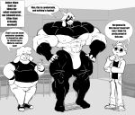  abs absurd_res anthro big_muscles bottomwear bovid bulge canid canine caprine clothing costume dex_(parttimeyeen) dialogue felid feline footwear furniture gabriel_(parttimeyeen) goat group hat headgear headwear hi_res horn huge_muscles huge_pecs hyper hyper_muscles juice_(parttimeyeen) juice_box male mammal mask muscular muscular_anthro muscular_arms muscular_legs muscular_male muscular_thighs nipple_outline overweight overweight_male pants parttimeyeen_(artist) shirt shoes smile sofa superhero_costume table tight_clothing topwear trio 