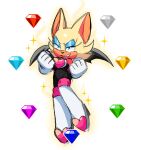  2022 absurd_res anthro bat boots chaos_emerald clothing diamond_(gem) eyeshadow female footwear gem gloves handwear hi_res makeup mammal rouge_the_bat sega simple_background smile solo sonic_the_hedgehog_(series) violetmadness7 white_background wings 