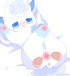  alolan_form alolan_vulpix anus blue_eyes blush butt disembodied_hand duo female feral genitals hi_res looking_at_viewer nintendo open_mouth pawpads paws pokemon pokemon_(species) pussy regional_form_(pokemon) spread_pussy spreading sumichisuu white_body 