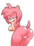  2022 3:4 absurd_res amy_rose anthro blush breasts butt eulipotyphlan female genitals green_eyes hedgehog hi_res innie_pussy looking_at_viewer looking_back mammal narrowed_eyes naughty_face nipples open_mouth open_smile pink_body pink_skin pussy redken_dex sega simple_background smile solo sonic_the_hedgehog_(series) white_background 