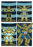 2022 abs animal_humanoid anthro armor bandai_namco big_muscles black_body blue_body clothed clothing colored comic digimon digimon_(species) digital_drawing_(artwork) digital_media_(artwork) digivice evolution evolution_(transformation) feet growth headgear helmet hi_res horn horned_helmet humanoid magnamon male mask muscle_growth muscular muscular_male muscular_thighs nude pecs red_eyes regulartf scalie scalie_humanoid sequence size_transformation solo species_transformation tail tail_growth toes torn_clothing transformation transformation_sequence transformation_through_technology wireframe yellow_armor