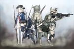  america american_civil_war american_revolution animal_ears assault_rifle backpack bad_id bad_pixiv_id bag bayonet canteen coh explosive gloves goggles grenade gun hat helmet m16 m16a1 m1_garand m1_helmet m4_carbine mars_expedition military military_uniform multiple_girls musket rifle thighhighs tricorne uniform vietnam war weapon world_war_ii zettai_ryouiki 