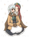  bad_id bad_pixiv_id blush hong_meiling izayoi_sakuya multiple_girls scarf shared_scarf touhou urita_(vivivinicol) 