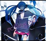  bad_id bad_pixiv_id bandages blood blue_eyes blue_hair hatsune_miku highres injury long_hair rolling_girl_(vocaloid) school_uniform shirotaka_(5choume) skirt solo sweater twintails very_long_hair vocaloid 