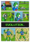 2024 animal_humanoid anthro bandai_namco bulkmon card clothed clothing comic digimon digimon_(species) digital_drawing_(artwork) digital_media_(artwork) digivice evolution evolution_(transformation) hi_res humanoid male mario_bros nintendo regulartf scalie scalie_humanoid sequence solo species_transformation transformation transformation_sequence transformation_through_technology wireframe yoshi