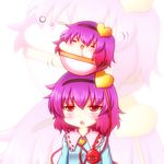  bita hairband heart komeiji_satori purple_hair short_hair solo third_eye touhou yukkuri_shiteitte_ne zoom_layer 