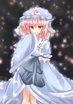  bad_id bad_pixiv_id ghost hat highres japanese_clothes kimono pink_eyes pink_hair saigyouji_yuyuko smile solo touhou yuzuki_(blossom) 