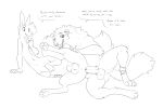 3:2 absurd_res agent_(agent355) anal anthro citra citra_taur cuddling duo facial_piercing halbean hi_res hyena male male/male mammal mammal_taur monochrome nose_piercing piercing taur twerp_(halbean)