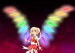  blonde_hair flandre_scarlet red_eyes side_ponytail solo thighhighs touhou walhalla wings wrist_cuffs 