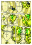 2024 abs animal_humanoid anthro back_spikes back_spines bandai_namco big_muscles big_pecs bulge bulkmon butt claws clothing comic digimon digimon_(species) digital_drawing_(artwork) digital_media_(artwork) evolution evolution_(transformation) expansion finger_claws flexing flexing_bicep flexing_muscles gloves growth handwear hi_res huge_muscles humanoid male muscle_growth muscular muscular_anthro muscular_male nude pecs pecs_expansion pecs_growth regulartf scalie scalie_humanoid sequence solo species_transformation spikes spikes_(anatomy) spines tail tail_growth transformation transformation_sequence transformation_through_technology vein veiny_muscles wireframe yellow_body