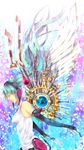  aqua_hair bad_id bad_pixiv_id belt bridal_gauntlets closed_eyes elbow_gloves fingerless_gloves gloves hatsune_miku hatsune_miku_(append) highres long_hair mecha_musume mechanical_wings ragi_(pluie) solo twintails vocaloid vocaloid_append wings 