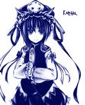  highres ink monochrome purple rod_of_remorse shiki_eiki solo torimaru touhou 