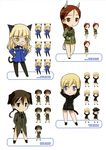  chibi erica_hartmann gertrud_barkhorn minna_dietlinde_wilcke pantyhose perrine-h_clostermann shimada_humikane strike_witches 