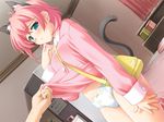  1girl game_cg indoors male_hand panties underwear 