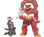  &lt;3 &lt;3_eyes 2019 alolan_marowak anthro anthro_on_anthro balls domination eeveelution group humanoid_penis hyenaface kneeling legendary_pok&eacute;mon male male/male male_domination masturbation muscular muscular_male nintendo nude penile_masturbation penis penis_size_difference pok&eacute;mon pok&eacute;mon_(species) regional_variant ribbons simple_background size_difference standing submissive_male sylveon video_games volcanion white_background zsisron 