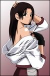  brown_eyes brown_hair crosscutter fingerless_gloves gloves hair_down naruto tenten 