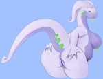  2019 5_fingers :3 antennae anthro anus bedroom_eyes big_breasts big_butt breasts butt butt_grab doctordj dragon eyelashes female goodra green_eyes half-closed_eyes hand_on_butt hi_res huge_breasts huge_butt leaning leaning_forward long_neck looking_at_viewer looking_back nintendo nude pok&eacute;mon pok&eacute;mon_(species) pose presenting presenting_hindquarters pussy raised_tail rear_view seductive slightly_chubby slime smile solo standing thick_thighs video_games 