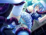  1girl blood blue_hair blush breasts censored cum cum_in_pussy cum_inside cum_on_body cum_on_clothes cum_on_hair cum_on_lower_body cum_on_thighs eyes_closed facial game_cg kantaka liquid_(company) maid mashou_no_nie mashou_no_nie_2 nexton panties panties_aside pussy rape sex sharon_(mashou_no_nie) short_hair tears tentacle underwear 