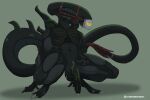  alien alien_(franchise) anthro balls genitals humanoid male penis scrapheap_(artist) solo tail xenomorph 