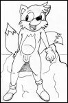  anatomically_correct anthro balls biped canid canine clothing footwear fox fur genitals gloves handwear lying male mammal miles_prower monochrome multi_tail nude on_back open_mouth penis reddragonkan sega shoes solo sonic_the_hedgehog_(series) tail traditional_media_(artwork) 