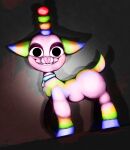  absurd_res ambiguous_gender animate_inanimate blood bodily_fluids collar equid equine feral fur hi_res horn living_pinata looking_at_viewer mammal moon-watcher pinata pink_body pink_fur scp-956 scp_foundation solo unicorn 