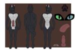  andromorph anthro black_body black_fur canid canine canis fur heterochromia humanoid intersex knot male male/male mammal model_sheet nr solo wolf 