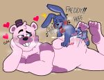  anthro bodily_fluids cum cum_inside duo five_nights_at_freddy&#039;s funtime_freddy_(fnafsl) genital_fluids genitals itsjustapixel3 male male/male penis puppet_bonnie_(fnafsl) scottgames sex sister_location size_difference small_penis smaller_male 