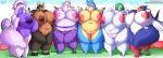  &lt;3 anthro areola avian beak big_breasts bird blue_body blush breasts canid canine dragon female gardevoir generation_1_pokemon generation_2_pokemon generation_3_pokemon generation_5_pokemon generation_6_pokemon genitals goodra hair hi_res horn houndoom lapras looking_at_viewer mammal mienshao nintendo nipples nude pokemon pokemon_(species) pussy smile swellow ymbk 