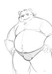  2023 absurd_res anthro bear bear_2key belly big_belly bulge clothing hi_res kemono male mammal moobs navel overweight overweight_male sketch solo underwear 