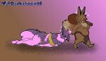  &lt;3 anthro big_breasts bottomwear breasts brown_body brown_fur brown_hair caveman chubby_anthro chubby_female chubby_male cleavage clothed clothing club_(weapon) darksheep46 digital_drawing_(artwork) digital_media_(artwork) dragging duo eevee female fur generation_1_pokemon generation_5_pokemon hair hi_res larger_female loincloth male male/female melee_weapon mostly_nude nintendo pokemon pokemon_(species) pulling_another purple_body purple_fur size_difference skimpy small_dom_big_sub smaller_male unconscious walking weapon zabrina_(afc) zorua 