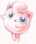  :d blue_eyes english_commentary full_body jigglypuff lowres no_humans open_mouth pokemon pokemon_(creature) sailorclef simple_background smile solo white_background 