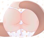  anthro balls_outline big_butt bloody_juice butt clothing domestic_ferret food fruit genital_outline girly kylie_(kyliebobile) legwear long_tail male mammal mustelid musteline panties peach_(fruit) plant solo tail thick_thighs thigh_highs true_musteline underwear weasel 