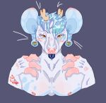  anthro bedroom_eyes cevern claws code_mouse corvid_maw ear_piercing ear_ring looking_at_viewer male mammal mouse murid murine narrowed_eyes orange_eyes piercing rat ring_piercing rodent seductive tongue tongue_out 