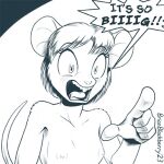  anthro breasts brian_mcpherson female low_res mammal monochrome mouse murid murine nipples nude rachel_(brian_mcpherson) rodent screaming solo wide_eyed 