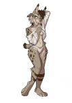  anthro breasts canadian_lynx clothed clothing felid feline felis female hi_res knucklebone lynx mammal nicole_(nicnak044) panties pinup pose shirt solo topwear under_boob underwear 