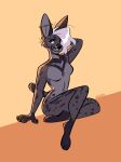  anthro capree felid feline felis female hi_res jetta_(nicnak044) mammal pinup pose serval solo 