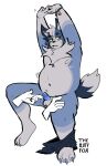  absurd_res anthro balls blue_penis canid canine floating_hands fox genitals hands hi_res humiliation male mammal penis penis_humiliation slightly_chubby small_dick_humiliation small_penis small_penis_humiliation tail theslutyfox 