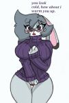  anthro big_breasts blush breasts clothing disney eyewear female glasses hi_res pace-maker small_waist solo sweater thick_thighs topwear violet_hopps wide_hips zootopia 