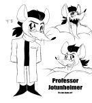  absurd_res anthro big_muscles bottomwear clothing coat eyewear footwear glasses hair hi_res huge_muscles lab_coat male mammal monochrome mouse murid murine muscular pants parttimeyeen_(artist) ponytail professor_jotunheimer_(parttimeyeen) rodent sharp_teeth shirt shoes solo teeth tongue tongue_out topwear 