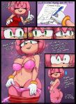 &lt;3 amy_rose anthro big_breasts bra breasts clothing comic covering covering_self embarrassed eulipotyphlan female genitals hedgehog hi_res hypnosis jollysart mammal mind_control panties pussy sega smile solo sonic_the_hedgehog_(series) spiral_eyes underwear undressing