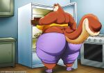 2023 anthro appliance big_breasts big_butt bottomwear bowl breasts butt cabinet clothing container digital_media_(artwork) ellie_(xxsparcoxx) female food footwear fridge fur hi_res huge_breasts huge_butt huge_thighs jar kitchen kitchen_appliance kitchen_cabinet mammal multicolored_body multicolored_fur obese obese_anthro obese_female oven overweight overweight_anthro overweight_female pants rodent sciurid shoes solo text thick_thighs topwear tree_squirrel two_tone_body two_tone_fur url xxsparcoxx