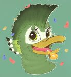 absurd_res anatid anseriform anthro arielblacksun avian bird birthday confetti duck happy hi_res looking_at_viewer male solo