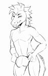 2024 2d_animation 5_fingers animated anthro athletic athletic_anthro balls bedroom_eyes bulge clothed clothing crocodilian dressing_up erection erection_under_clothing fangs fingers genitals hardcroc_(radcroc) humanoid_genitalia loop male mohawk narrowed_eyes nekothesaber nude penis reptile scales scalie scaly_tail seductive sharp_teeth sketch slippers smile smiling_at_viewer smirk smirking_at_viewer solo stand_up tail teeth tenting undressing undressing_self unfinished upper_teeth
