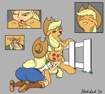 2020 anal anus applejack_(mlp) artist_name bestiality blonde_hair boots breasts butt clothed clothing cowboy_hat cutie_mark digital_drawing_(artwork) digital_media_(artwork) dock earth_pony equid equine equine_anus female fence feral fingering footwear freckles friendship_is_magic genitals green_eyes hair hasbro hat headgear headwear holding_both_legs horse human human_on_feral interspecies licking looking_back mammal my_little_pony oral orange_body pony puffy_anus pussy quadruped rimming sex solo square_crossover strebiskunk tail tan_body tan_skin tongue tongue_out yellow_tail 