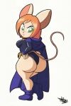  anthro big_butt breasts butt clothed clothing dc_comics female freckles_on_butt hi_res huge_butt mammal mouse murid murine raven_(dc) rodent solo tansau thick_thighs 