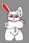 2spot_studio animate_inanimate anthro big_breasts bloody_bunny bloody_bunny_(series) breasts doll female gomugyu grey_background lagomorph leporid living_doll looking_down mammal nipples pink_nipples rabbit simple_background solo stitch_(sewing) tagme white_body