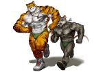  abs anthro clothed clothing dog_tags duo felid hi_res male male/male mammal murid murine muscular muscular_anthro muscular_male nipples pantherine partially_clothed pecs rat rodent size_difference striped_body stripes tiger traver009 underwear vein veiny_muscles 
