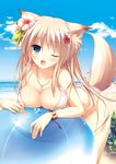  animal_ears bikini blush breasts fujisaki_rei swimsuit 