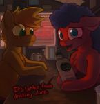  bar dialogue equid equine fan_character female horse male mammal marsminer mox my_little_pony pony 