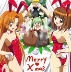  5girls akai_shinju amagi_mikaru animal_ears ankoku_tiger ass bird breasts bunny_ears bunny_girl bunny_tail bunnysuit christmas cleavage highres hippo mermaid_melody_pichi_pichi_pitch multiple_girls nanami_lucia penguin seira_(mermaid_melody_pichi_pichi_pitch) tail touin_rina yuuri_(mermaid_melody_pichi_pichi_pitch) 